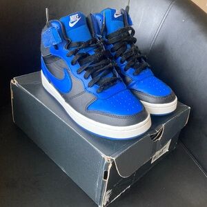 Nike Blue and Black High-Top Sneakers